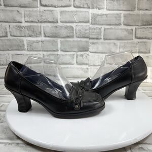 Mudd Vintage Yatima Women's 10 Chunky Platform Bow Oxford Black Block Heels